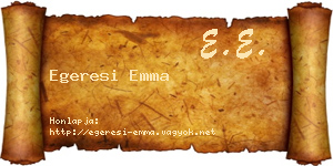 Egeresi Emma névjegykártya